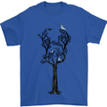 Acoustic Guitar Tree Guitarist Music Band Mens T-Shirt 100% Cotton Royal Blue