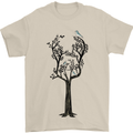 Acoustic Guitar Tree Guitarist Music Band Mens T-Shirt 100% Cotton Sand