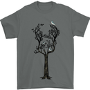 Acoustic Guitar Tree Guitarist Music Band Mens T-Shirt Cotton Gildan Charcoal