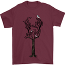 Acoustic Guitar Tree Guitarist Music Band Mens T-Shirt Cotton Gildan Maroon