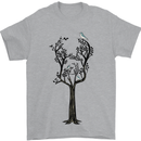 Acoustic Guitar Tree Guitarist Music Band Mens T-Shirt Cotton Gildan Sports Grey