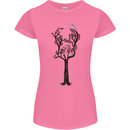 Acoustic Guitar Tree Guitarist Music Band Womens Petite Cut T-Shirt Azalea