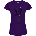 Acoustic Guitar Tree Guitarist Music Band Womens Petite Cut T-Shirt Purple