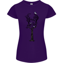 Acoustic Guitar Tree Guitarist Music Band Womens Petite Cut T-Shirt Purple