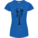 Acoustic Guitar Tree Guitarist Music Band Womens Petite Cut T-Shirt Royal Blue