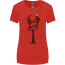 Acoustic Guitar Tree Guitarist Music Band Womens Wider Cut T-Shirt Red