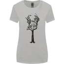 Acoustic Guitar Tree Guitarist Music Band Womens Wider Cut T-Shirt Sports Grey