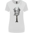 Acoustic Guitar Tree Guitarist Music Band Womens Wider Cut T-Shirt White