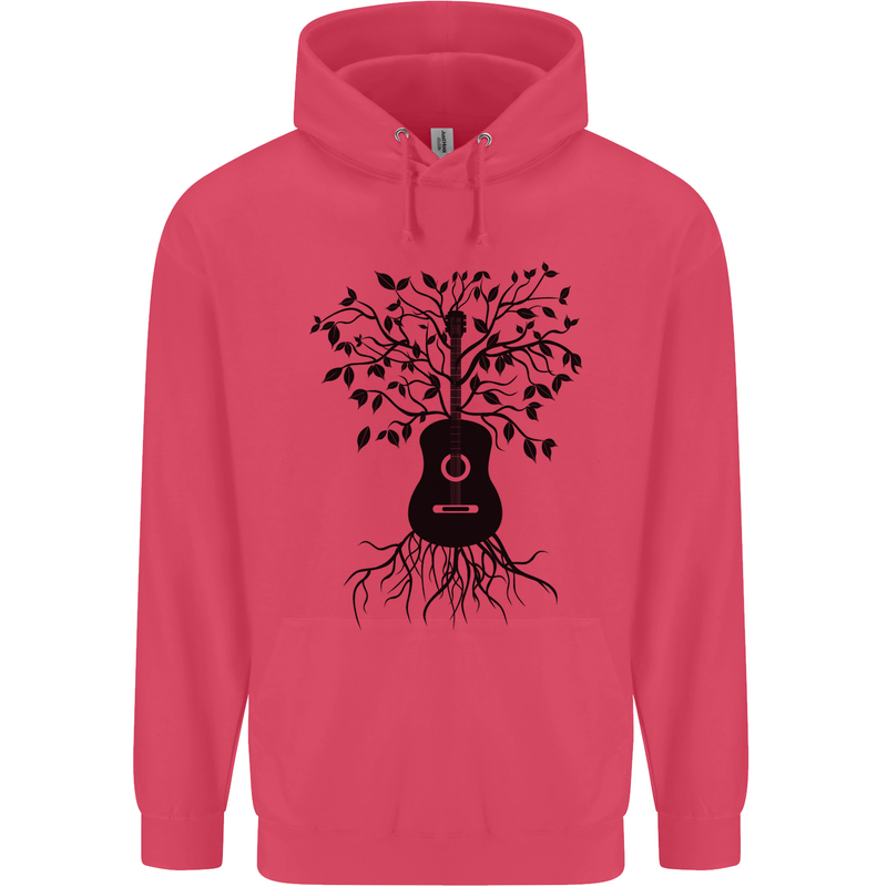 Acoustic Guitar Tree Roots Guitarist Music Childrens Kids Hoodie Heliconia