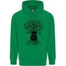 Acoustic Guitar Tree Roots Guitarist Music Childrens Kids Hoodie Irish Green