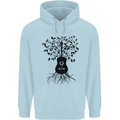 Acoustic Guitar Tree Roots Guitarist Music Childrens Kids Hoodie Light Blue