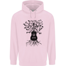 Acoustic Guitar Tree Roots Guitarist Music Childrens Kids Hoodie Light Pink