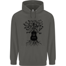 Acoustic Guitar Tree Roots Guitarist Music Childrens Kids Hoodie Storm Grey