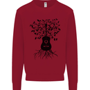 Acoustic Guitar Tree Roots Guitarist Music Kids Sweatshirt Jumper Red