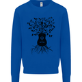 Acoustic Guitar Tree Roots Guitarist Music Kids Sweatshirt Jumper Royal Blue