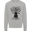Acoustic Guitar Tree Roots Guitarist Music Kids Sweatshirt Jumper Sports Grey