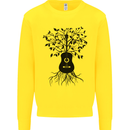 Acoustic Guitar Tree Roots Guitarist Music Kids Sweatshirt Jumper Yellow