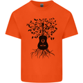 Acoustic Guitar Tree Roots Guitarist Music Kids T-Shirt Childrens Orange