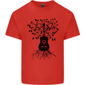Acoustic Guitar Tree Roots Guitarist Music Kids T-Shirt Childrens Red