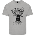 Acoustic Guitar Tree Roots Guitarist Music Kids T-Shirt Childrens Sports Grey