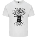 Acoustic Guitar Tree Roots Guitarist Music Kids T-Shirt Childrens White