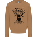 Acoustic Guitar Tree Roots Guitarist Music Mens Sweatshirt Jumper Caramel Latte