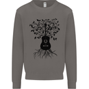 Acoustic Guitar Tree Roots Guitarist Music Mens Sweatshirt Jumper Charcoal
