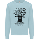 Acoustic Guitar Tree Roots Guitarist Music Mens Sweatshirt Jumper Light Blue