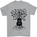 Acoustic Guitar Tree Roots Guitarist Music Mens T-Shirt Cotton Gildan Sports Grey