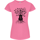 Acoustic Guitar Tree Roots Guitarist Music Womens Petite Cut T-Shirt Azalea