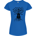 Acoustic Guitar Tree Roots Guitarist Music Womens Petite Cut T-Shirt Royal Blue