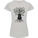 Acoustic Guitar Tree Roots Guitarist Music Womens Petite Cut T-Shirt Sports Grey