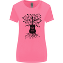 Acoustic Guitar Tree Roots Guitarist Music Womens Wider Cut T-Shirt Azalea