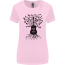 Acoustic Guitar Tree Roots Guitarist Music Womens Wider Cut T-Shirt Light Pink