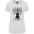 Acoustic Guitar Tree Roots Guitarist Music Womens Wider Cut T-Shirt White