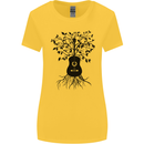Acoustic Guitar Tree Roots Guitarist Music Womens Wider Cut T-Shirt Yellow