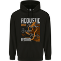 Acoustic Music Country & Western Guitar Childrens Kids Hoodie Black