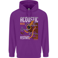 Acoustic Music Country & Western Guitar Childrens Kids Hoodie Purple