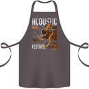 Acoustic Music Country & Western Guitar Cotton Apron 100% Organic Dark Grey