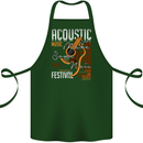 Acoustic Music Country & Western Guitar Cotton Apron 100% Organic Forest Green