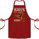Acoustic Music Country & Western Guitar Cotton Apron 100% Organic Maroon