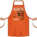 Acoustic Music Country & Western Guitar Cotton Apron 100% Organic Orange