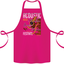 Acoustic Music Country & Western Guitar Cotton Apron 100% Organic Pink