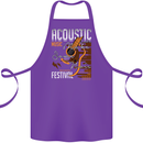 Acoustic Music Country & Western Guitar Cotton Apron 100% Organic Purple