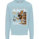 Acoustic Music Country & Western Guitar Kids Sweatshirt Jumper Light Blue