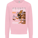 Acoustic Music Country & Western Guitar Kids Sweatshirt Jumper Light Pink