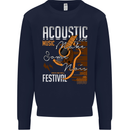 Acoustic Music Country & Western Guitar Kids Sweatshirt Jumper Navy Blue