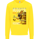 Acoustic Music Country & Western Guitar Kids Sweatshirt Jumper Yellow