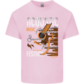 Acoustic Music Country & Western Guitar Kids T-Shirt Childrens Light Pink