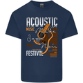 Acoustic Music Country & Western Guitar Kids T-Shirt Childrens Navy Blue
